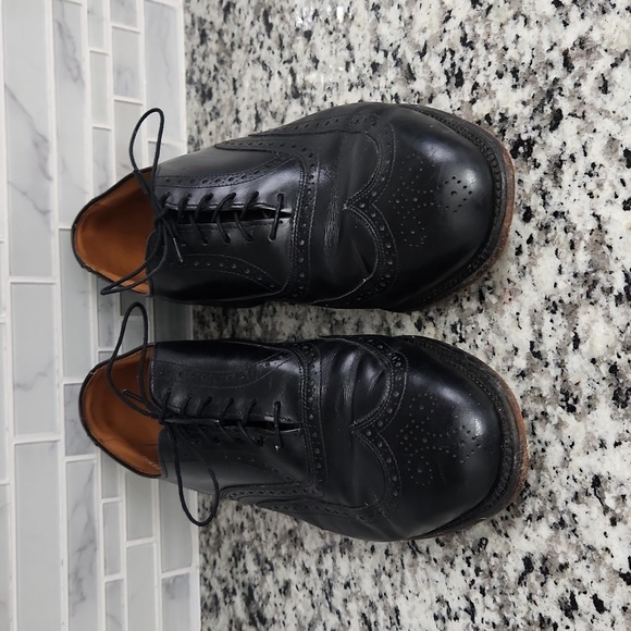Black Allen Edmonds Chester Long Wing Oxford Dress Shoes sz 11 D leather wingtip - Picture 2 of 6